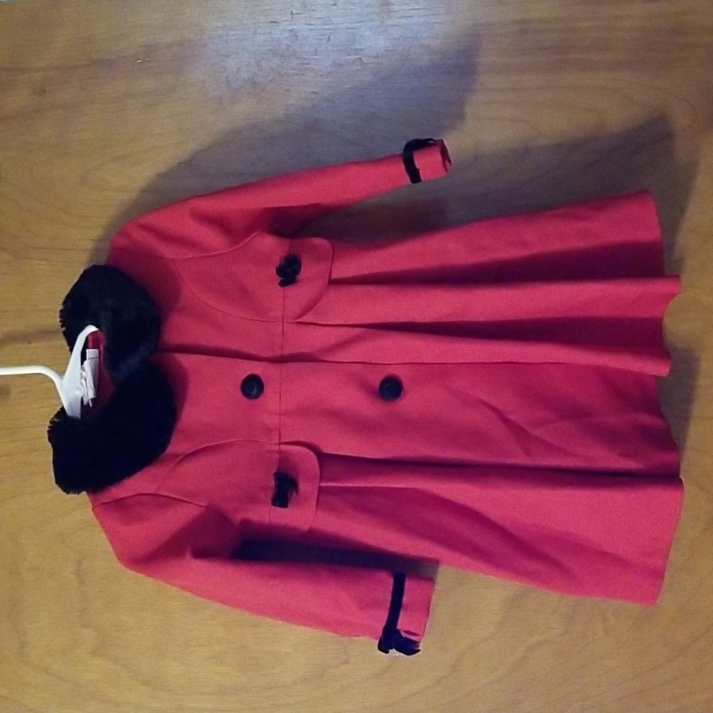 Red and Black Coatdress: A